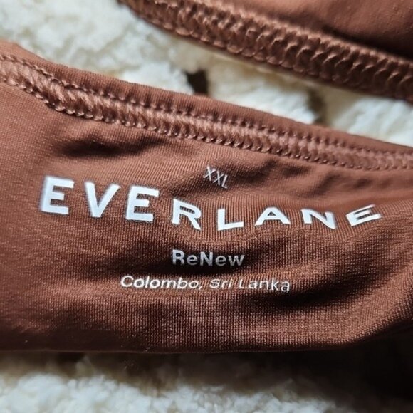 Everlane ReNew Chocolate Brown Bikini Swimsuit Set XXL New Beach Vacation - Picture 5 of 8
